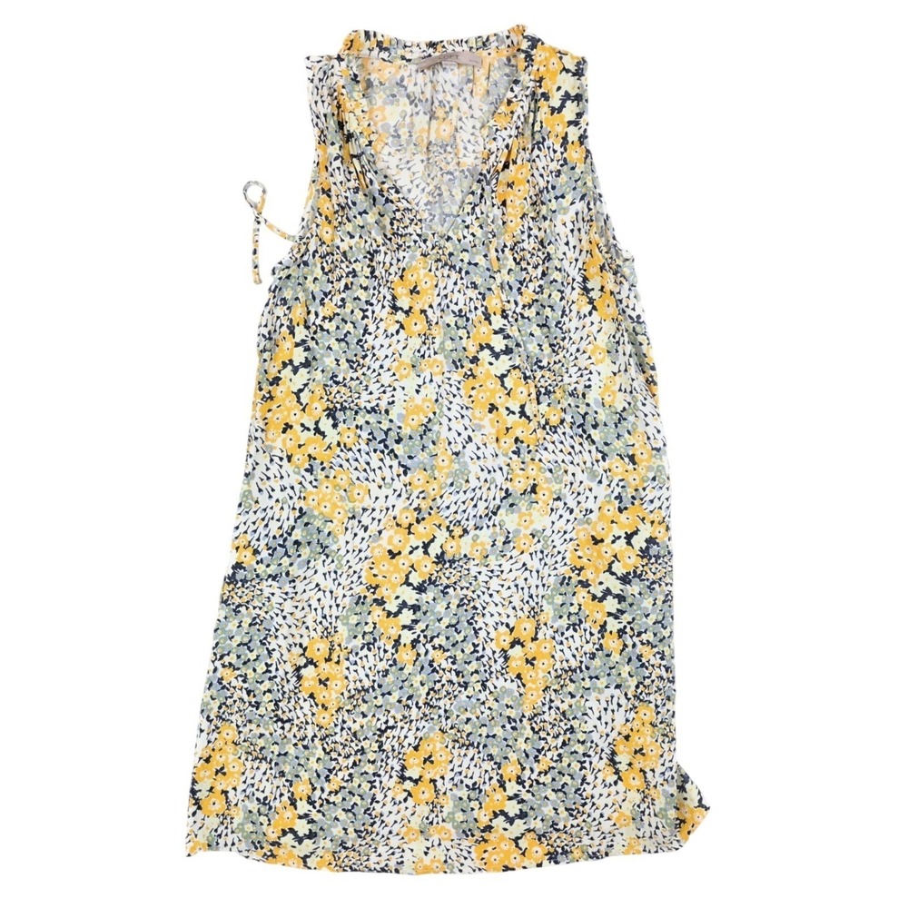 LOFT Floral Bouquet Print V Neck Lined Shift Dress Women's Petite Size PM - Picture 1 of 5